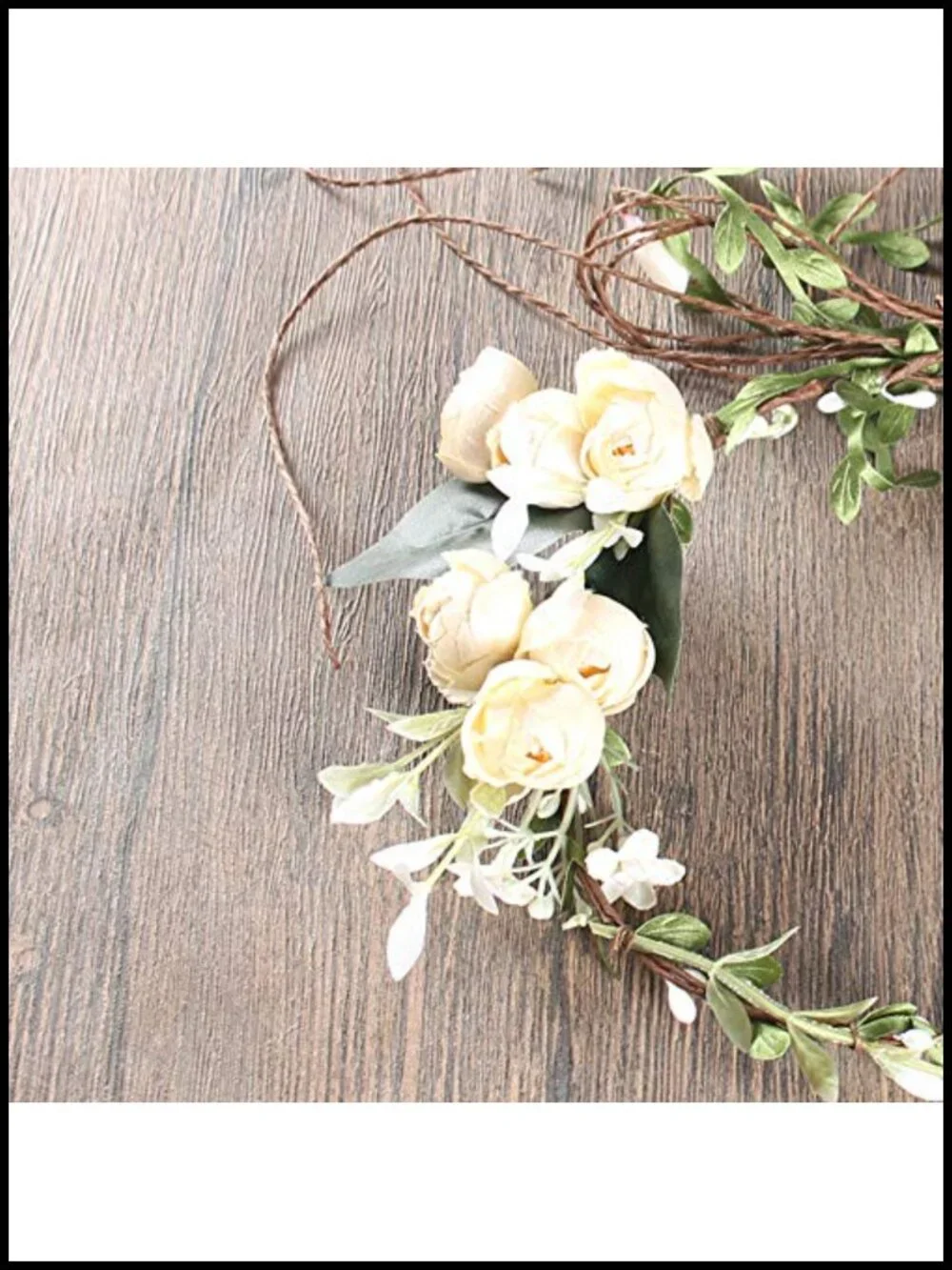 Plastic Flower Headband Wreath Women Party Costume Accessory